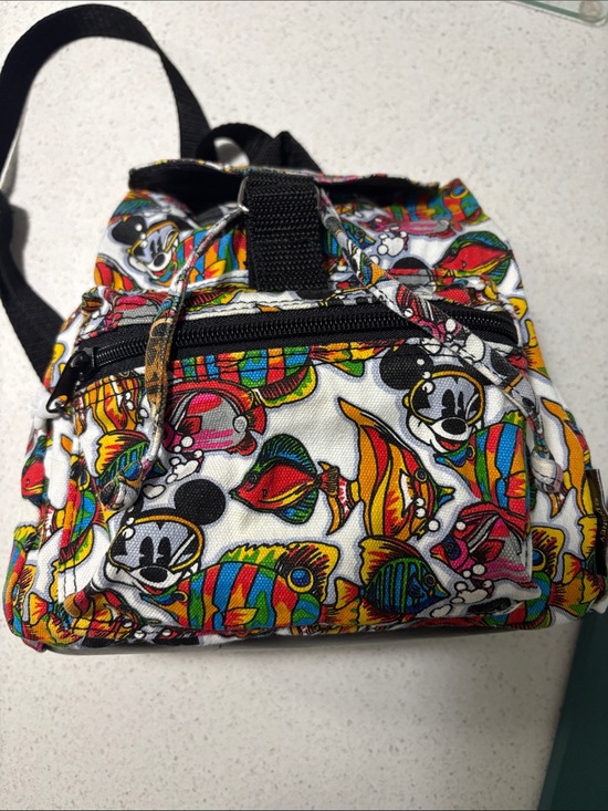 Disney Handbags - Disney White Multicolor Cartoon Fish Mini Backpack